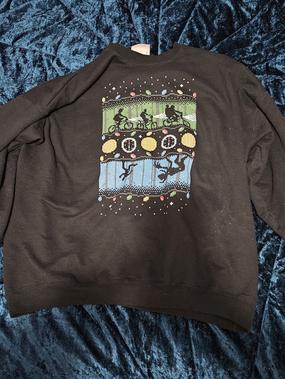 Stranger Things Ugly Sweater Sweatshirt, Size XL (Hanes Cotton Pullover)